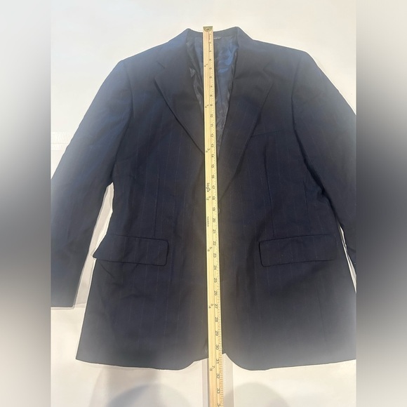 VTG Chaps Ralph Lauren Blazer Jacket Mens 40 Navy Blue Wool - Picture 8 of 11